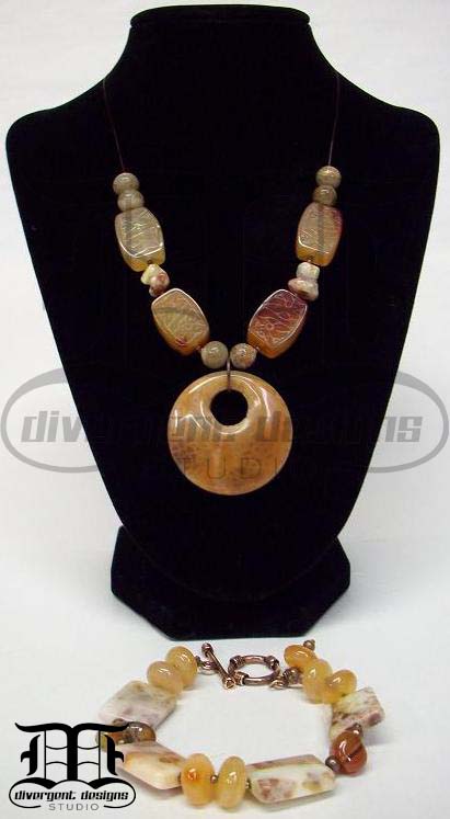 Agate, Jasper & Copper Necklace